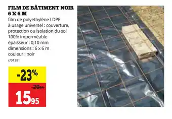 Dema Film De Batiment Noir 6x6m aanbieding