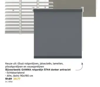 GAMMA Bijvoorbeeld: gamma rolgordijn 5744 donker antraciet aanbieding
