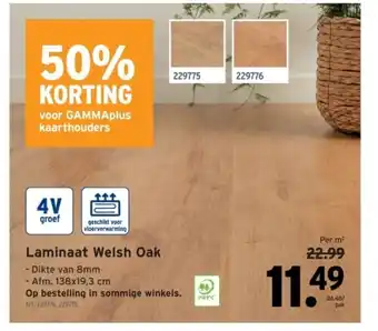 GAMMA Laminaat welsh oak aanbieding