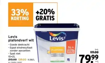 GAMMA Levis plafondverf wit aanbieding
