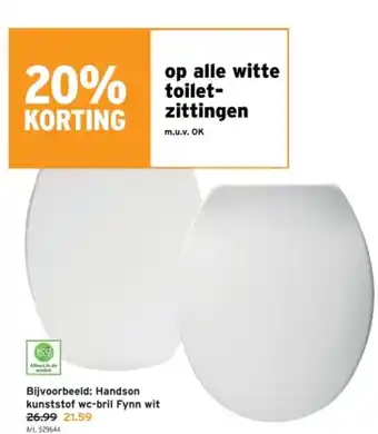 GAMMA Bijvoorbeeld: handson kunststof wc-bril fynn wit aanbieding