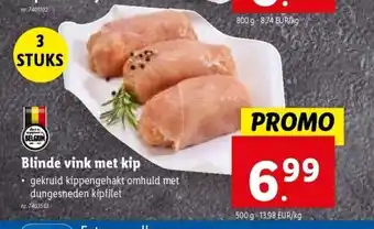 Lidl Blinde vink met kip aanbieding
