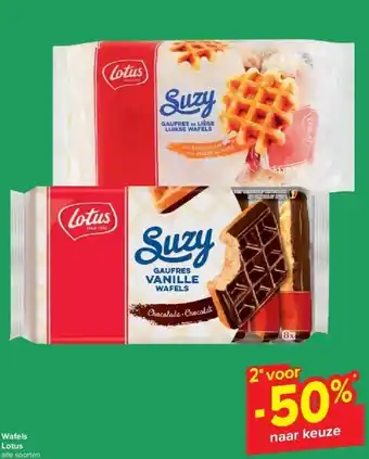 Carrefour Wafels lotus aanbieding
