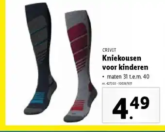 Lidl Kniekousen voor kinderen aanbieding
