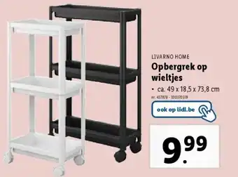 Lidl Opbergrek op wieltjes aanbieding