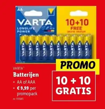 Lidl Batterijen aanbieding