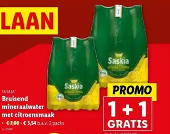 Lidl Bruisend mineraalwater met citroensmaak aanbieding