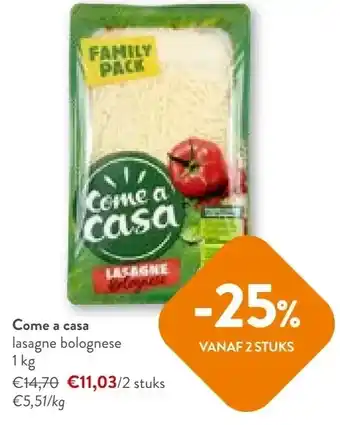 OKay Come a casa lasagne bolognese 1 kg aanbieding