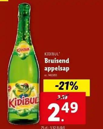 Lidl Bruisend appelsap aanbieding