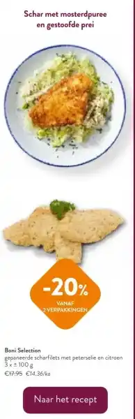 OKay Boni selection gepaneerde scharfilets met peterselie en citroen aanbieding