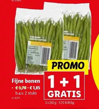 Lidl Fijne bonen aanbieding