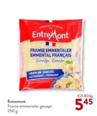 OKay Entremont franse emmentaler geraspt 250 g aanbieding