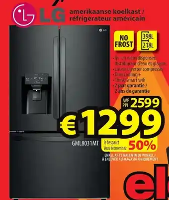 ElectroStock Lg amerikaanse koelkast réfrigérateur américain aanbieding