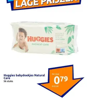 Action Huggies babydoekjes natural care aanbieding
