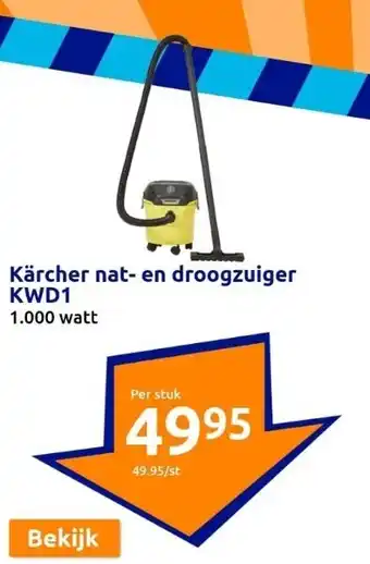 Action Kärcher nat- en droogzuiger kwd1 aanbieding