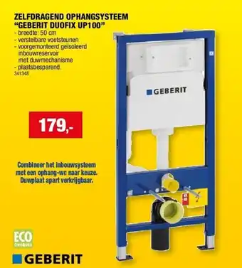 Hubo Zelfdragend ophangsysteem “geberit duofix up100” aanbieding
