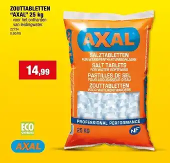 Hubo Zouttabletten “axal” 25 kg aanbieding
