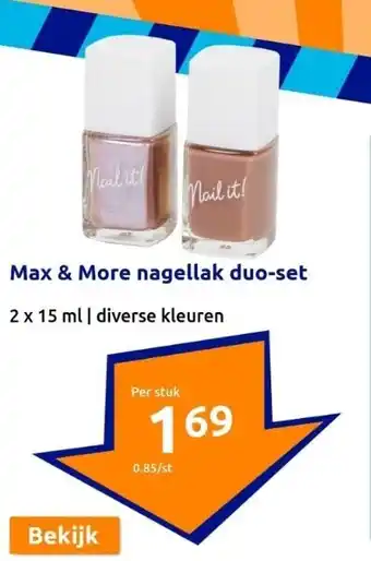 Action Max & more nagellak duo-set aanbieding