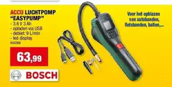 Hubo Accu luchtpomp “easypump” aanbieding
