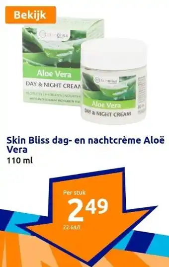 Action Skin bliss dag- en nachtcrème aloë vera aanbieding