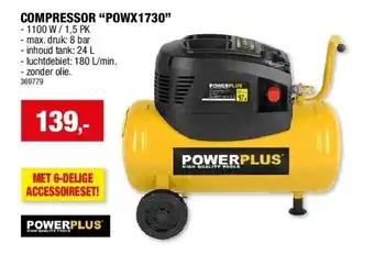 Hubo Compressor “powx1730” aanbieding