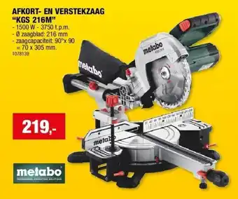 Hubo Afkort- en verstekzaag “kgs 216m” aanbieding