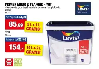 Hubo Primer muur & plafond - wit aanbieding