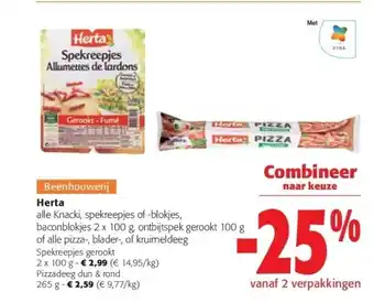 Colruyt Herta pizzadeeg dun & rond 265 g aanbieding