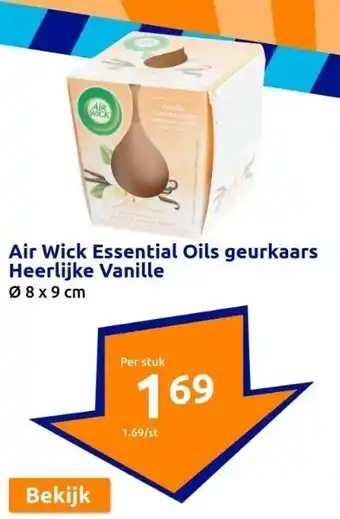 Action Air wick essential oils geurkaars heerlijke vanille aanbieding
