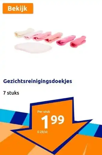 Action Gezichtsreinigingsdoekjes aanbieding