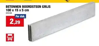 Hubo Betonnen boordsteen grijs 100 x 15 x 5 cm aanbieding