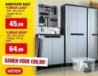 Hubo Kunststof kast “linear laag” aanbieding