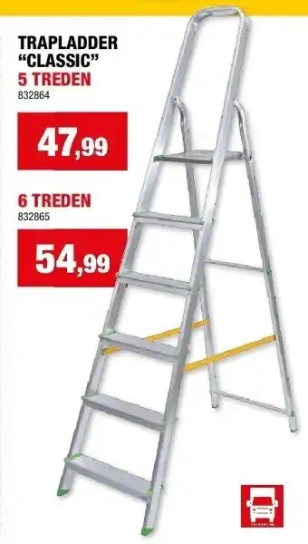 Hubo Trapladder “classic” 5 treden aanbieding