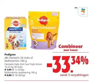 Colruyt Dentastix daily oral care triple action 10-25 kg 28 stuks aanbieding