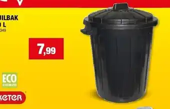Hubo Vuilbak 70 l aanbieding