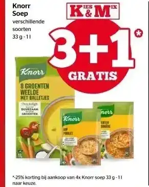 Spar Knorr soep aanbieding