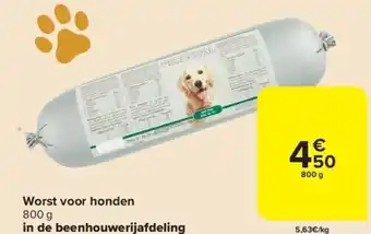 Carrefour Worst voor honden aanbieding