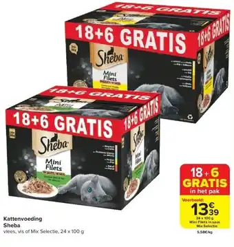 Carrefour Kattenvoeding sheba aanbieding