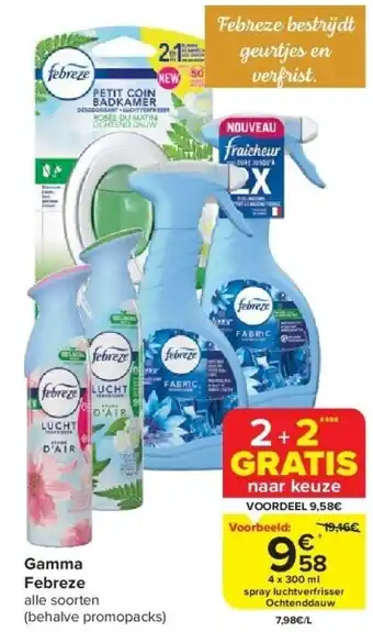 Carrefour Gamma febreze aanbieding
