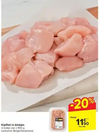 Carrefour Kipfi let in blokjes aanbieding