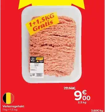 Carrefour Varkensgehakt aanbieding