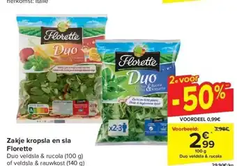 Zakje kropsla en sla florette
