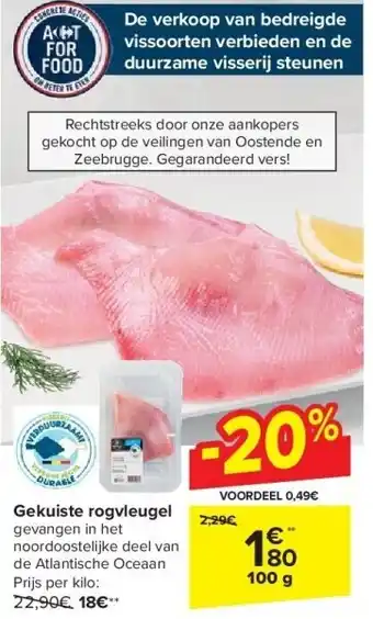 Carrefour Gekuiste rogvleugel aanbieding