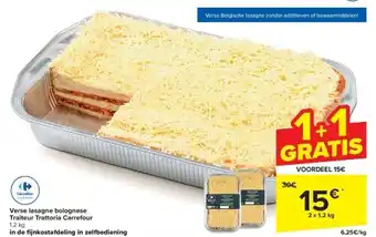 Carrefour Verse lasagne bolognese traiteur trattoria carrefour aanbieding