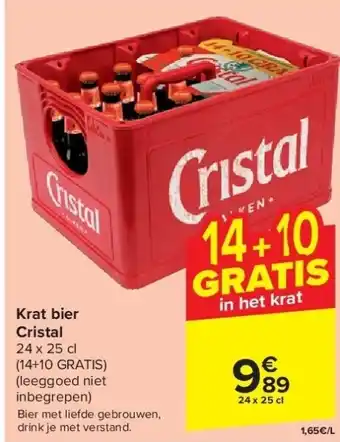 Carrefour Krat bier cristal aanbieding