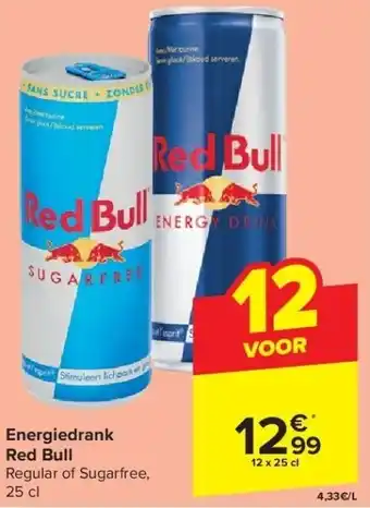 Carrefour Energiedrank red bull aanbieding