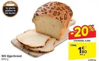 Carrefour Wit tijgerbrood aanbieding