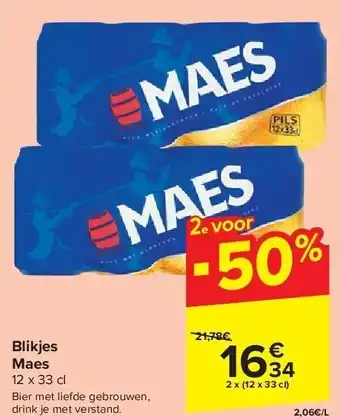 Carrefour Blikjes maes aanbieding