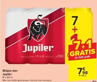 Carrefour Blikjes bier jupiler aanbieding