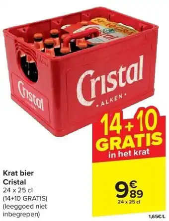 Carrefour Krat bier cristal aanbieding
